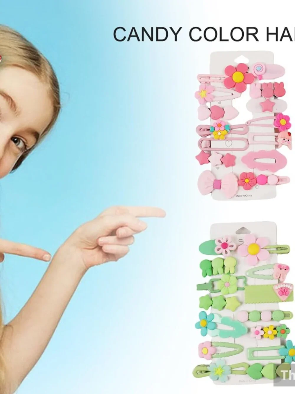 56PCS Girl Hair Clips Cute Hair Accessories for Kids Candy Color Hair Accessory